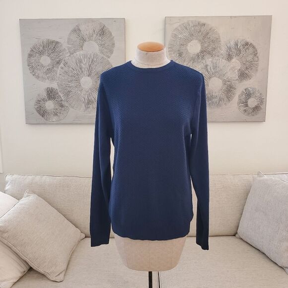 Calibrate Honeycomb Crewneck Sweater size Medium in Navy - Picture 4 of 12